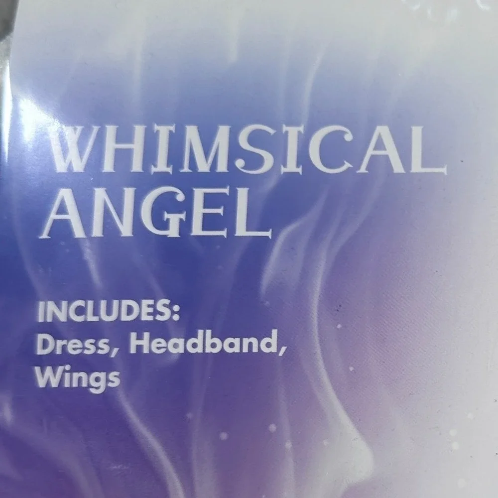 Spirit Whimsical Angel Costume with iMucci LED Wings Medium 8-10 Dress Halo